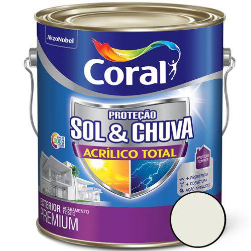 Sol & Chuva Acrilico Total Branco 3,6 Litros - 5281034 - CORAL
