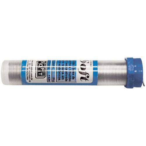 Solda Soft Azul Fina T.25gr 1,0mm C/resina em Tubete