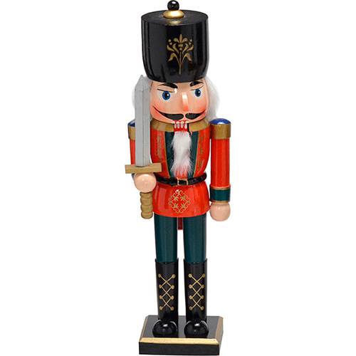 Soldado Quebra Nozes Vermelho e Azul 38cm - Santini Christmas