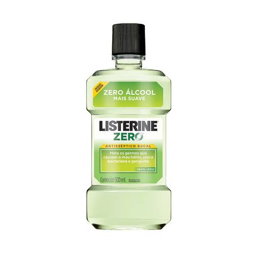 Solução Bucal Listerine Zero Menta Verde com 500 Ml