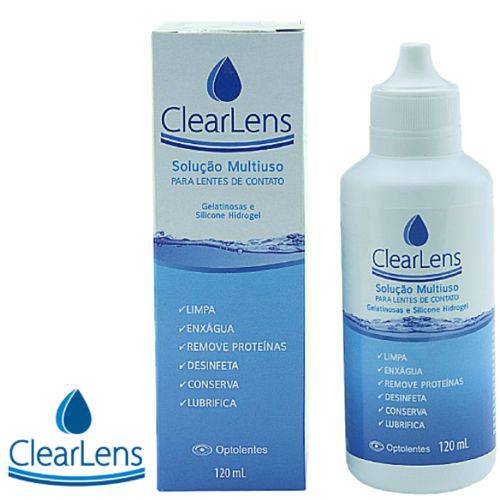 Solução Multiuso de Limpeza para Lentes de Contato Gelatinosas ClearLens