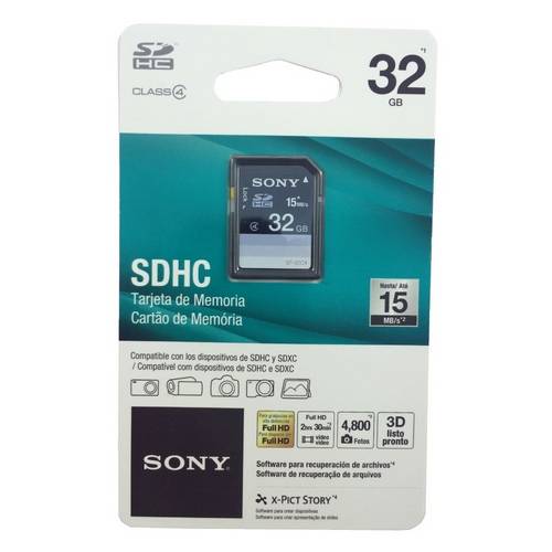 Sony - Cartão de Memória Sd - 32 Gb - Alta Velocidade