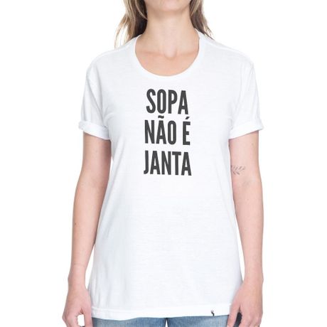 Sopa não é Janta - Camiseta Basicona Unissex