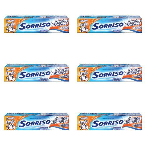 Sorriso Creme Dental Branco C/ Flúor 180g (kit C/06)