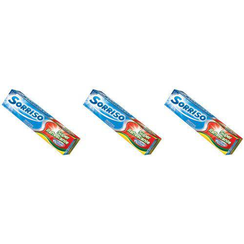 Sorriso Creme Dental Super Refrescante 90g (kit C/03)