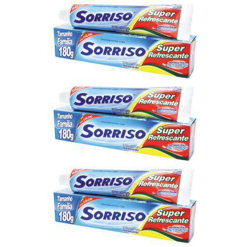 Sorriso Super Refrescante Creme Dental 180g (kit C/03)
