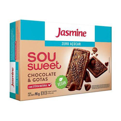 Sou Sweet Chocolate com Gotas Zero Açúcar 90g - Jasmine
