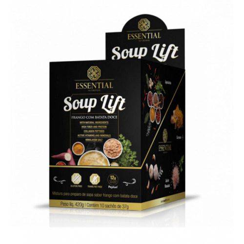 Soup Lift Frango com Batata Doce (10 Sachês 37gr Cada) - Essential Nutrition