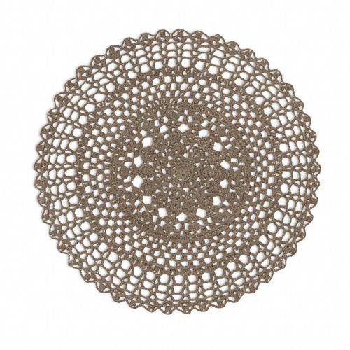 Sousplat Circular Crochet Amêndoa - 53118