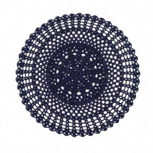 Sousplat Circular Crochet Marinho - 53117