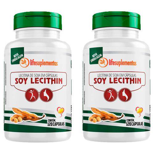 Soy Lecithin Lecitina de Soja - 2 Un de 120 Cápsulas - Melcoprol