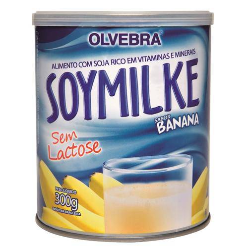 Soymilke Sabor Banana com Soja Sem Lactose Lata 300g