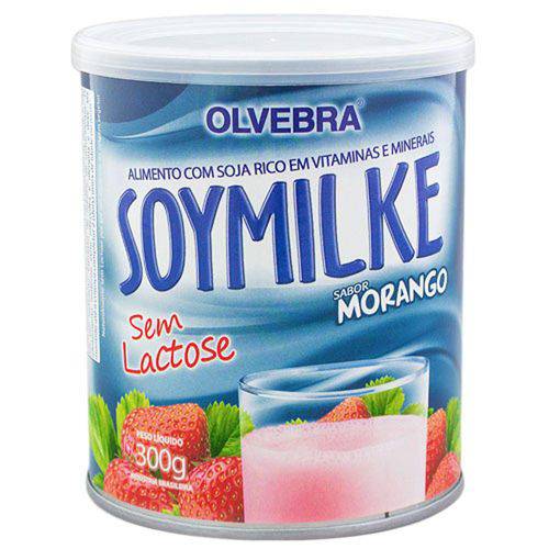 Soymilke Sabor Morango com Soja Sem Lactose Lata 300g