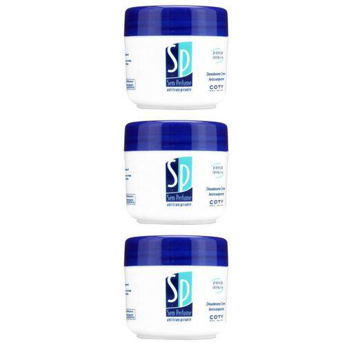 Sp Desodorante Creme S/ Perfume 55g (kit C/03)