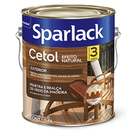 Sparlack Verniz Cetol Base Solvente 3,6 Litros Efeito Natural