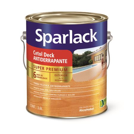 Sparlack Verniz Cetol Deck Antiderrapante 3,6 Litros 3,6 Litros