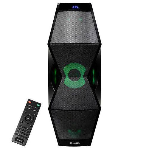 Speaker Aiwa Awpo1 com Bluetooth/auxiliar/usb/fm/iluminação Led - Preto