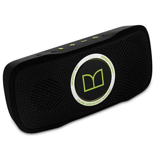 Speaker Monster Superstar Backfloat com Bluetooth-auxiliar - Preto-verde