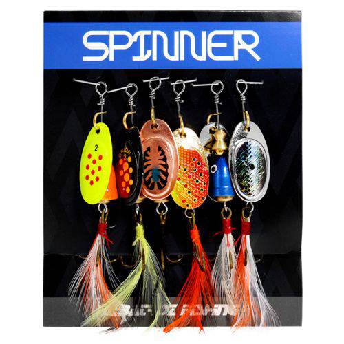 Spinner Albatroz Fishing LQ 12 Grs - Cartela 6 Pçs