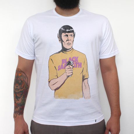 Spock Headbanger - Camiseta Clássica Masculina