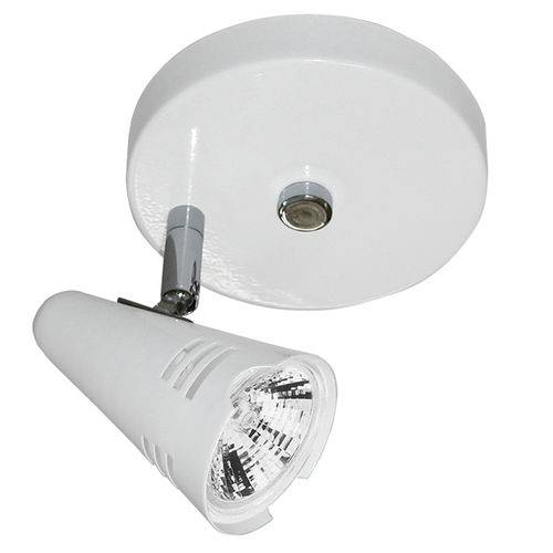 Spot Base Lince Aço Regulável Base Gu-10 1 Lamp. Max. 50w Branco