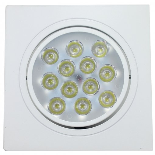 Spot de Embutir LED 12W Quadrado Borda Branca Bivolt Power XL