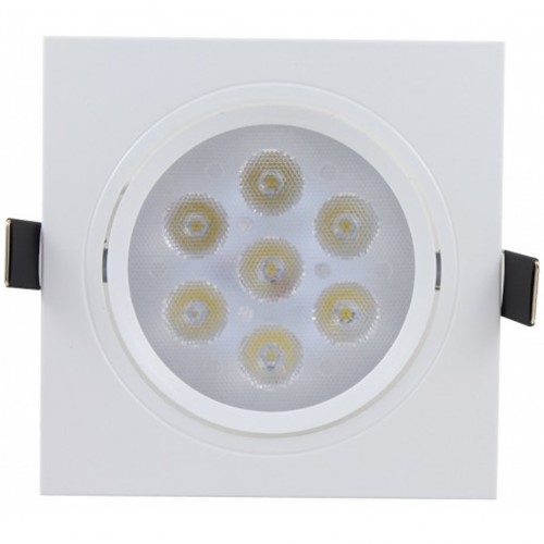 Spot de Embutir LED 7W Quadrado Borda Branca Bivolt Maxtel