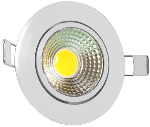 Spot LED COB Redondo 3W 8,3X8,3cm Direcionável Luz Quente A.XU