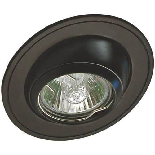 Spot Olho de Boi Direcionável Embutir C/lamp Dicroica Preto