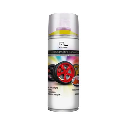 Spray Envelopamento Liquido Amarelo Fluorescente 400ML Multilaser AU427 AU427