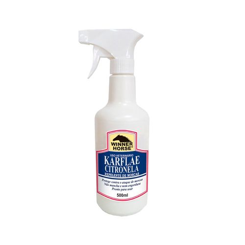 Spray Repelente de Moscas Winner Horse Karflae Citronela para Cães, Equinos e Bovinos 1L