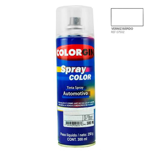 Spray Verniz Automotivo Colorgin 300ml Transp e Brilhante