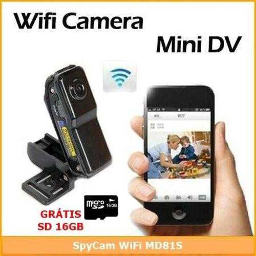 Spy Camera Wifi Mini Câmera Espiã 16 Gb Wifi Md99 Md81s Md99s