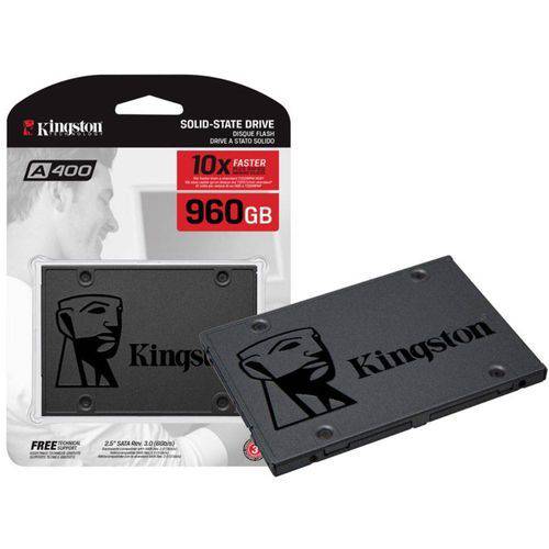 SSD - 2,5pol / SATA3 - 960GB - Kingston A400 - SA400S37/960