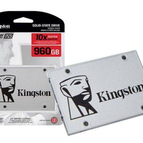 SSD Kingston 2.5´ 960GB A400 SATA III - Leituras: 500MBs - Gravações: 450MBs - SA400S37/960G