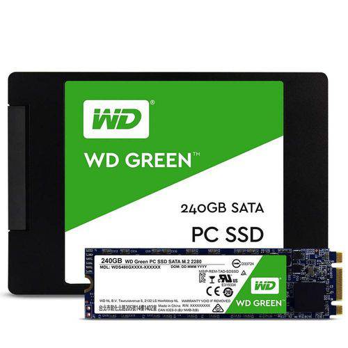 Ssd Western Digital Green 240gb, Sata Iii 6gb/S, 2.5"/ 7mm - Wds240g1g0a