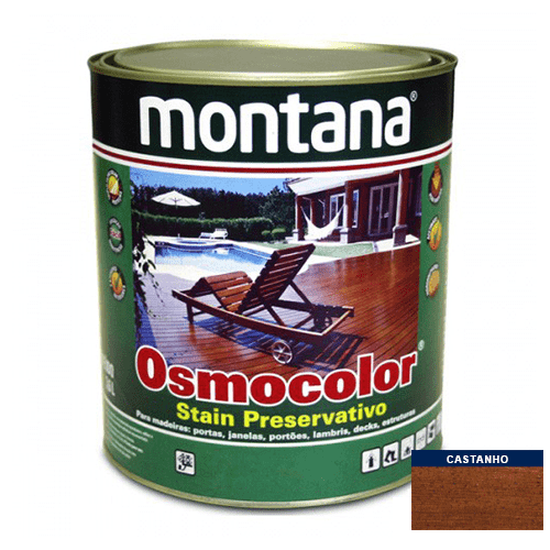 Stain Acetinado Castanho UV Deck Osmocolor Montana 0,9l