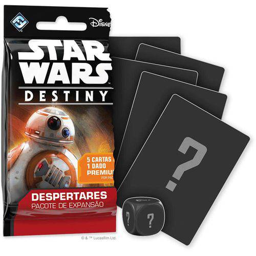 Star Wars Destiny Booster Despertares 5 Cartas + 1 Dado Premium Galapagos Jogos Swd003 Expansão