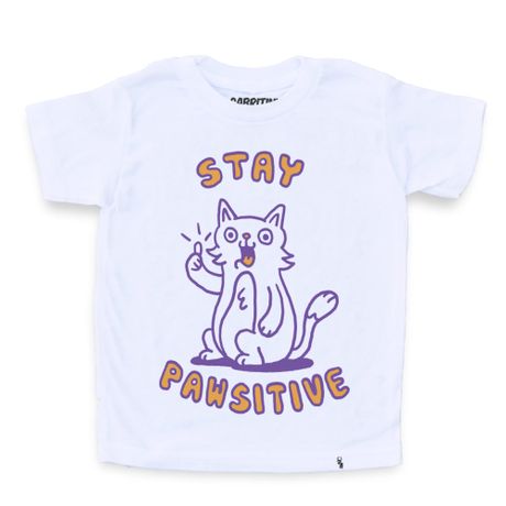 Stay Pawsitive - Camiseta Clássica Infantil