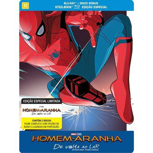 Steelbook - Blu-ray Duplo - Homem Aranha de Volta ao Lar