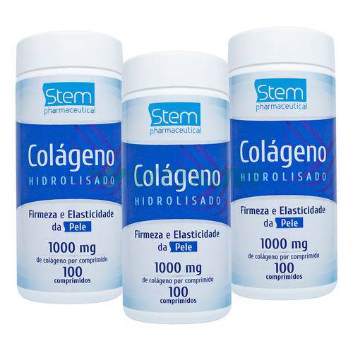 Stem Pharma Kit 3x Colageno 1000mg 100 Comp