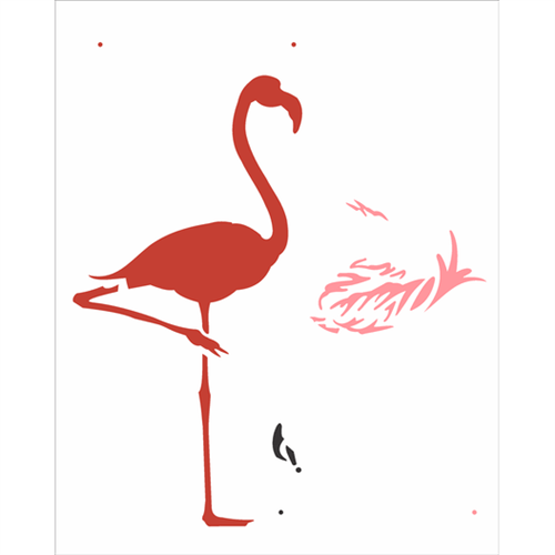 Stencil 20x25 OPA 2359 Flamingo