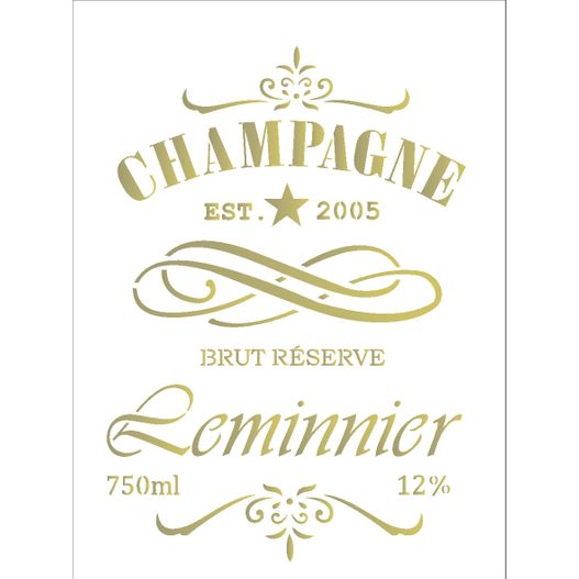 Stencil 15x20 OPA 2047 Rótulo Champagne