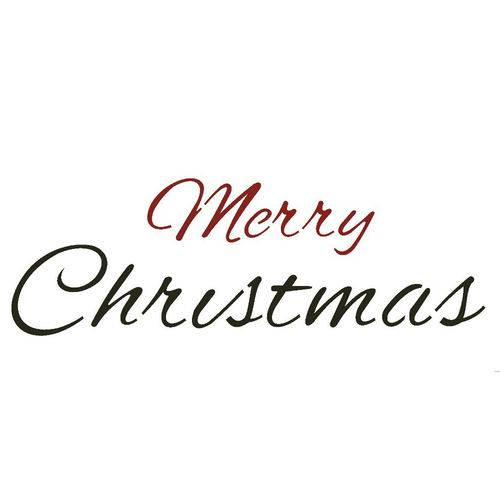Stencil de Acetato para Pintura de Natal Opa Simples 07 X 15 Cm - 2543 Frase Mery Christmas