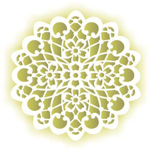 Stencil de Acetato para Pintura Opa 30,5 X 30,5 Cm - 2097 Mandala Flor