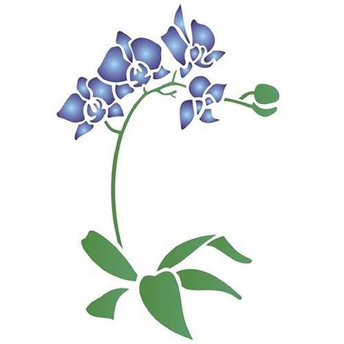 Stencil de Acetato para Pintura Opa 20 X 25 Cm - 1454 Phalaenopsis