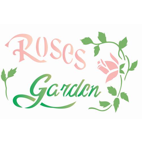 Stencil de Acetato para Pintura Opa 20 X 25 Cm –1833 – Rosas Garden