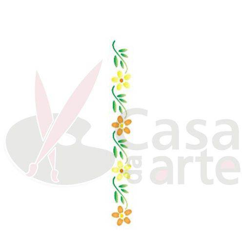 Stencil de Acetato para Pintura Opa 04 X 30 Cm - 124 Flores