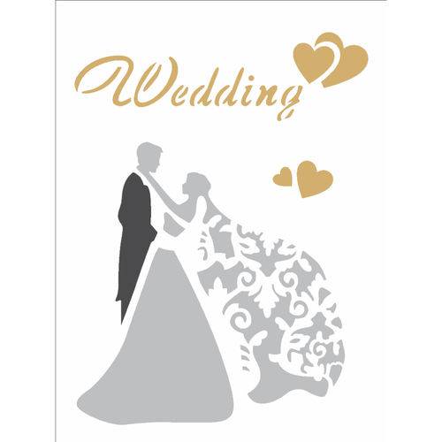 Stencil de Acetato para Pintura Opa 15x20 2344 Casamento Wedding