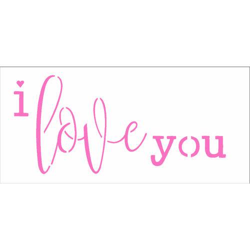 Stencil de Acetato para Pintura Opa 7x15 2323 Frase I Love You